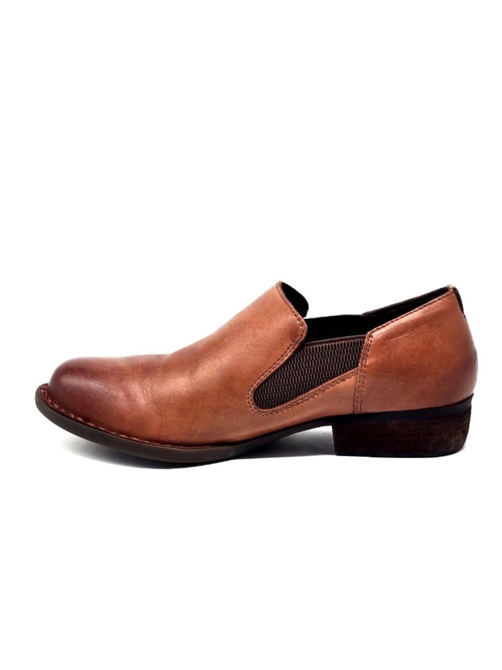 Born Kade Brown Leather Slip-on Shootie Boots Women's Size 10M - Picture 9 of 12